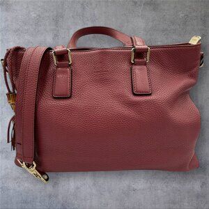 Gucci Pink Bamboo Tassel Leather 2-way Tote